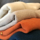 Unique Women Skew Shoulder Gold Button Sweater