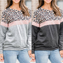 Leopard patchwork sweatshirt