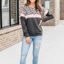 Leopard patchwork sweatshirt