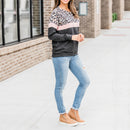 Leopard patchwork sweatshirt