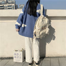 Warm Preppy Sweet Loose Crewneck Sweater