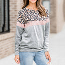 Leopard patchwork sweatshirt