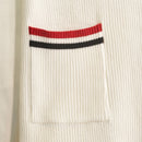 White Sweater Cropped Preppy Top Jacket