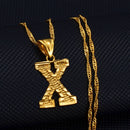 A–Z Initial Pendant Necklace – Gold Thin Chain