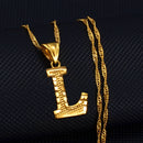 A–Z Initial Pendant Necklace – Gold Thin Chain