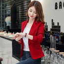 Slim Fit Single-Button Red Blazer