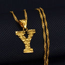 A–Z Initial Pendant Necklace – Gold Thin Chain