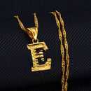 A–Z Initial Pendant Necklace – Gold Thin Chain