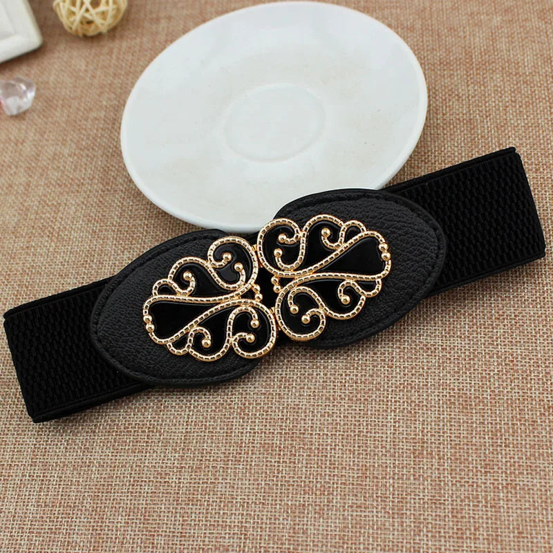 Thin Elastic Crystal Bow Waist Belt – 65cm Cinch Cummerband for Dresses