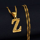 A–Z Initial Pendant Necklace – Gold Thin Chain