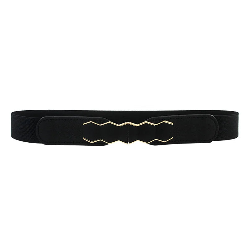 Thin Elastic Crystal Bow Waist Belt – 65cm Cinch Cummerband for Dresses