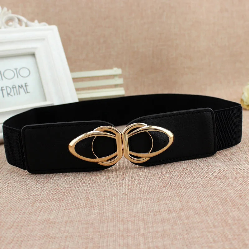Thin Elastic Crystal Bow Waist Belt – 65cm Cinch Cummerband for Dresses