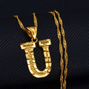 A–Z Initial Pendant Necklace – Gold Thin Chain