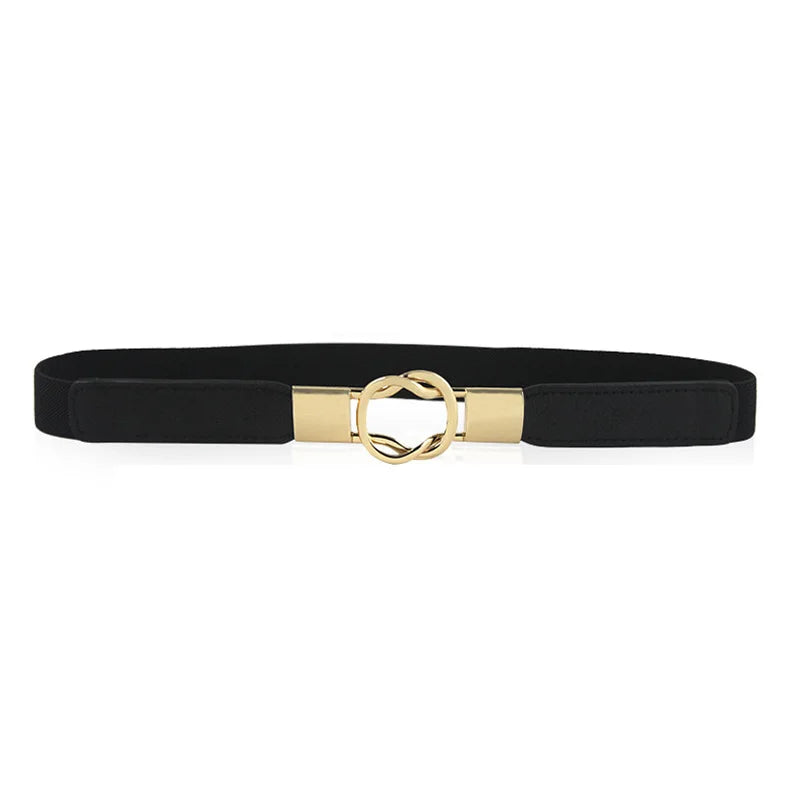 Thin Elastic Crystal Bow Waist Belt – 65cm Cinch Cummerband for Dresses