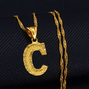 A–Z Initial Pendant Necklace – Gold Thin Chain
