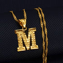 A–Z Initial Pendant Necklace – Gold Thin Chain