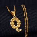 A–Z Initial Pendant Necklace – Gold Thin Chain