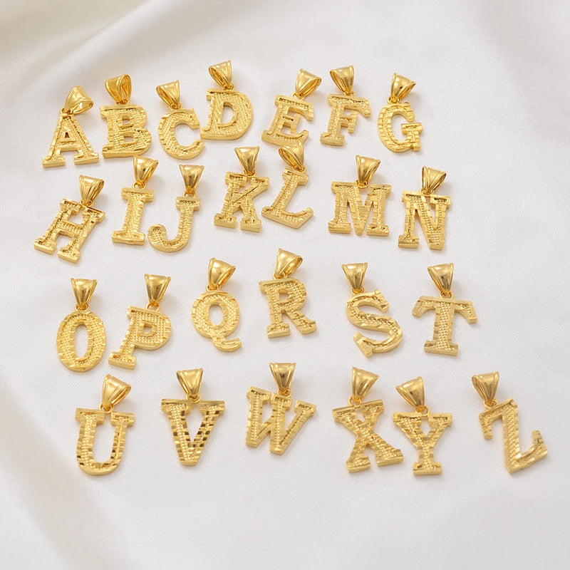A–Z Initial Pendant Necklace – Gold Thin Chain