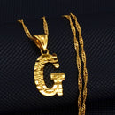 A–Z Initial Pendant Necklace – Gold Thin Chain