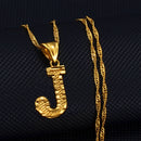 A–Z Initial Pendant Necklace – Gold Thin Chain
