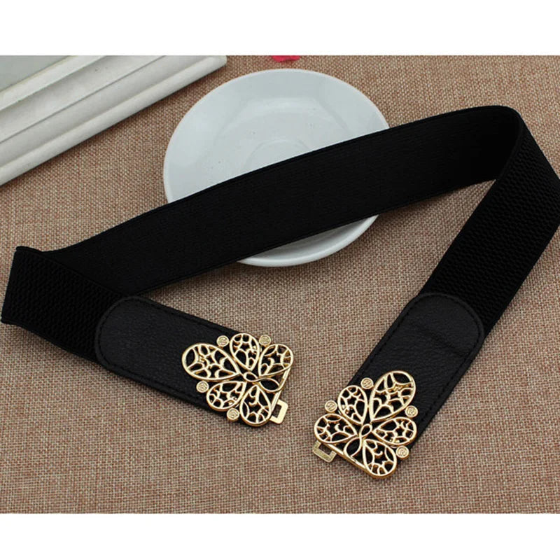 Thin Elastic Crystal Bow Waist Belt – 65cm Cinch Cummerband for Dresses