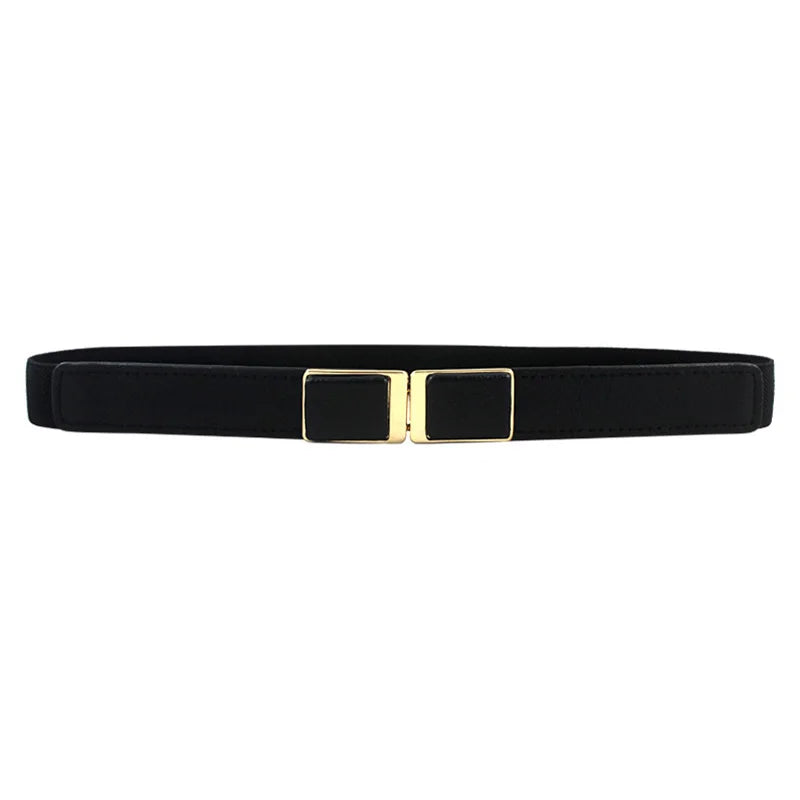 Thin Elastic Crystal Bow Waist Belt – 65cm Cinch Cummerband for Dresses