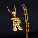 A–Z Initial Pendant Necklace – Gold Thin Chain