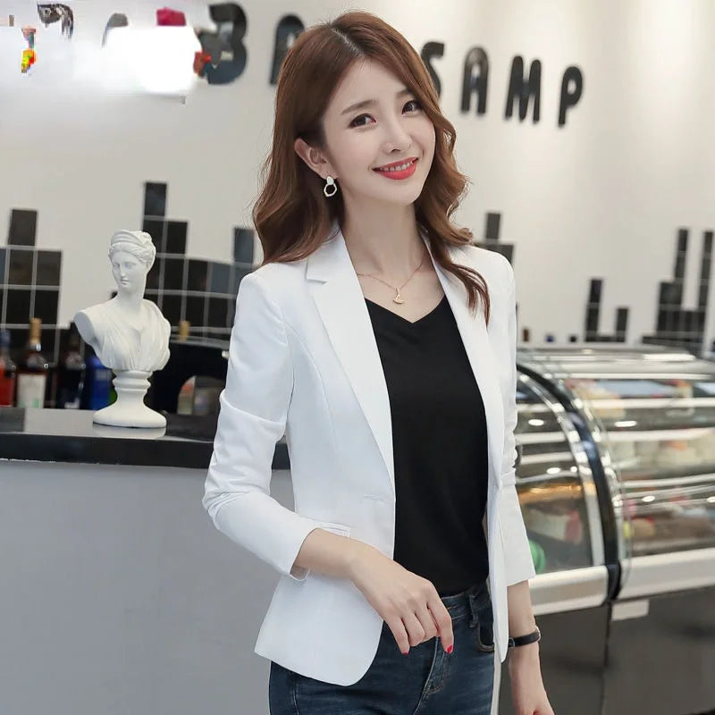 Slim Fit Single-Button Red Blazer