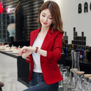 Slim Fit Single-Button Red Blazer