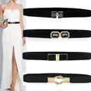 Thin Elastic Crystal Bow Waist Belt – 65cm Cinch Cummerband for Dresses