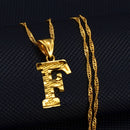 A–Z Initial Pendant Necklace – Gold Thin Chain