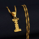 A–Z Initial Pendant Necklace – Gold Thin Chain