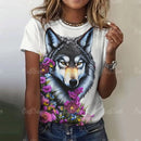 Gothic Wolf Oversized Graphic Tee