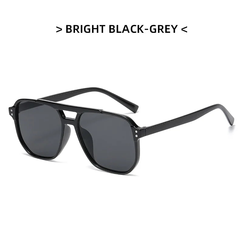 Double Beam UV400 Sunglasses – Unisex Trendy Business Eyewear