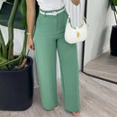 Square Neck Backless Vest & Wide-Leg Set