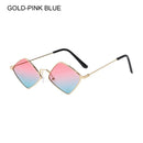 Irregular Rhombus Vintage Sunglasses – Small Frame Retro Alloy Shades