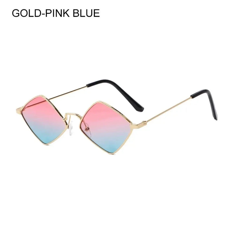 Irregular Rhombus Vintage Sunglasses – Small Frame Retro Alloy Shades