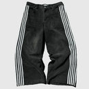 Y2K Striped Baggy Street Jeans
