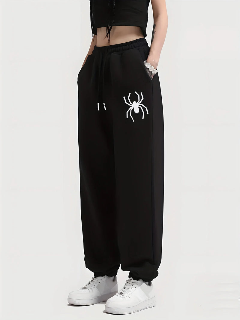 Spider Web Graphic Fleece Joggers
