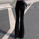 High-Waist Black Flared Jeans