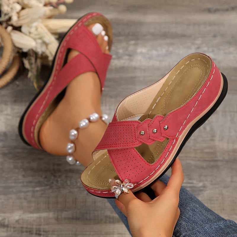 Casual Open Toe Slip-On Sandals – Plus Size Women’s Footwear