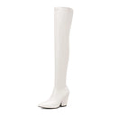 Over-the-Knee Elastic Thigh High Wedge Boots – Party Style