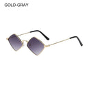 Irregular Rhombus Vintage Sunglasses – Small Frame Retro Alloy Shades