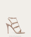 Rockstud Caged Leather Sandals – Colorful High Heel Stilettos