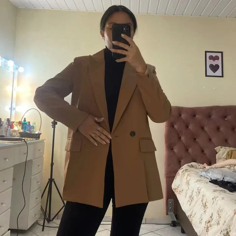 Classic Office Blazer in Solid Colors