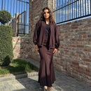 Minimalist Retro Fishtail Skirt Suit