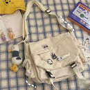 Nylon Large-Capacity Crossbody Messenger Bag – Unisex School Style