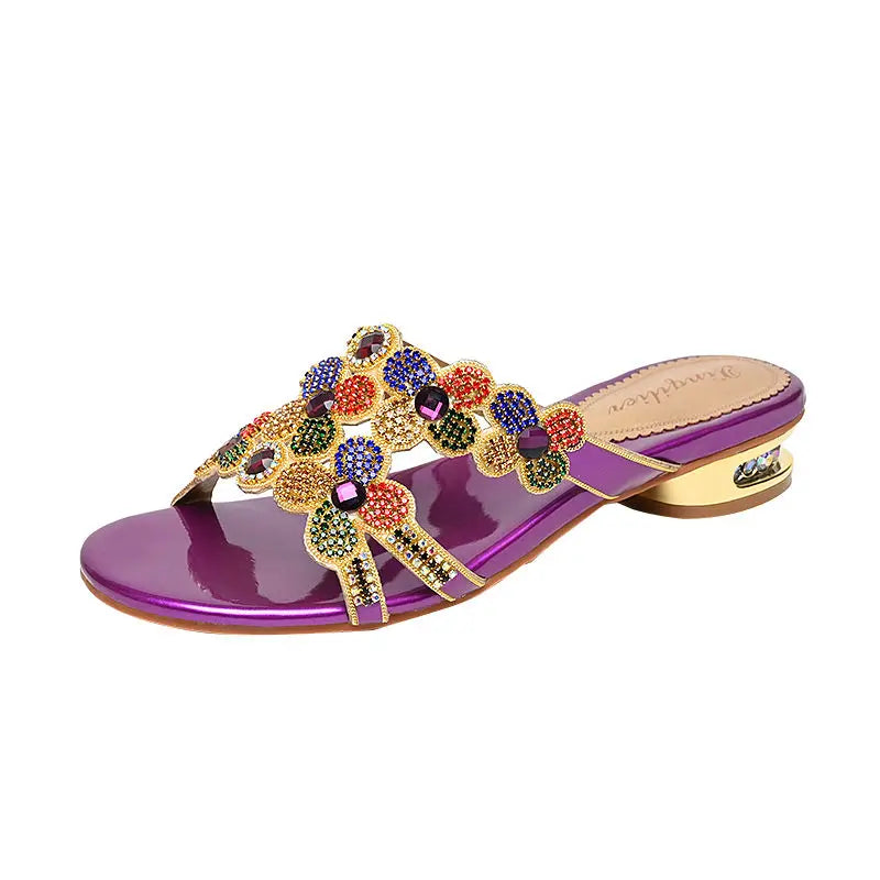 Diamond High Heel Sandals – Sexy Party Beach Slippers