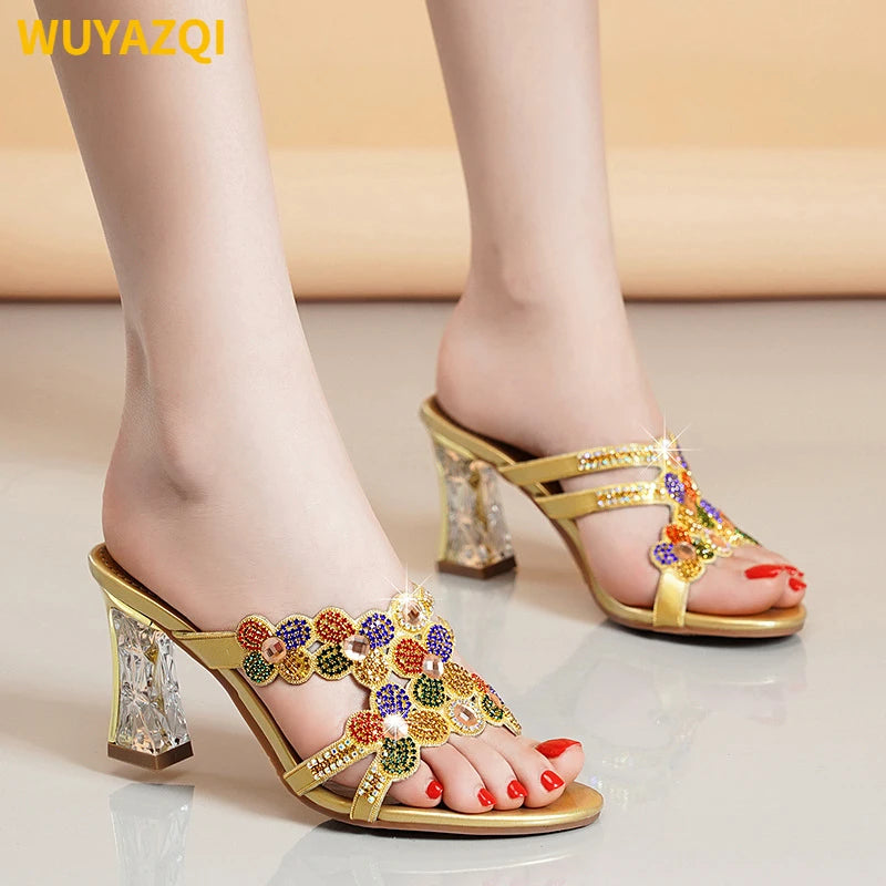Diamond High Heel Sandals – Sexy Party Beach Slippers