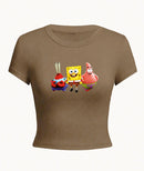 Spongebob & Patrick Crop Tee